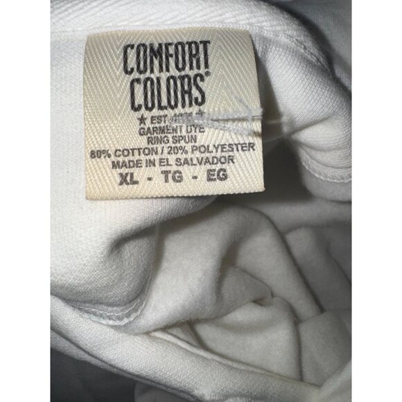 Comfy White Hoodie With Dog Faces Print By Comfort Colors - Picture 2 of 5